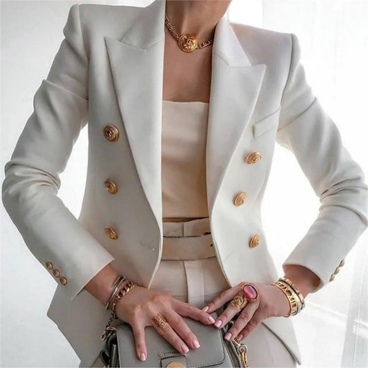 Casual Long Sleeve Women Blazer Office Jacket