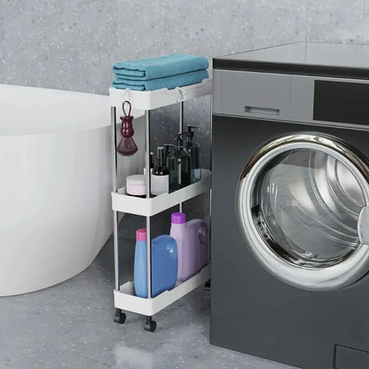 Multi-layer Metal Storage Trolley for Bathroom and Kitchen