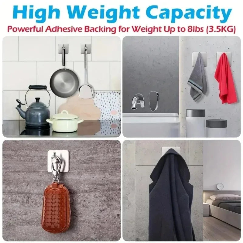 Adhesive Heavy Duty Wall Hook Waterproof Iron