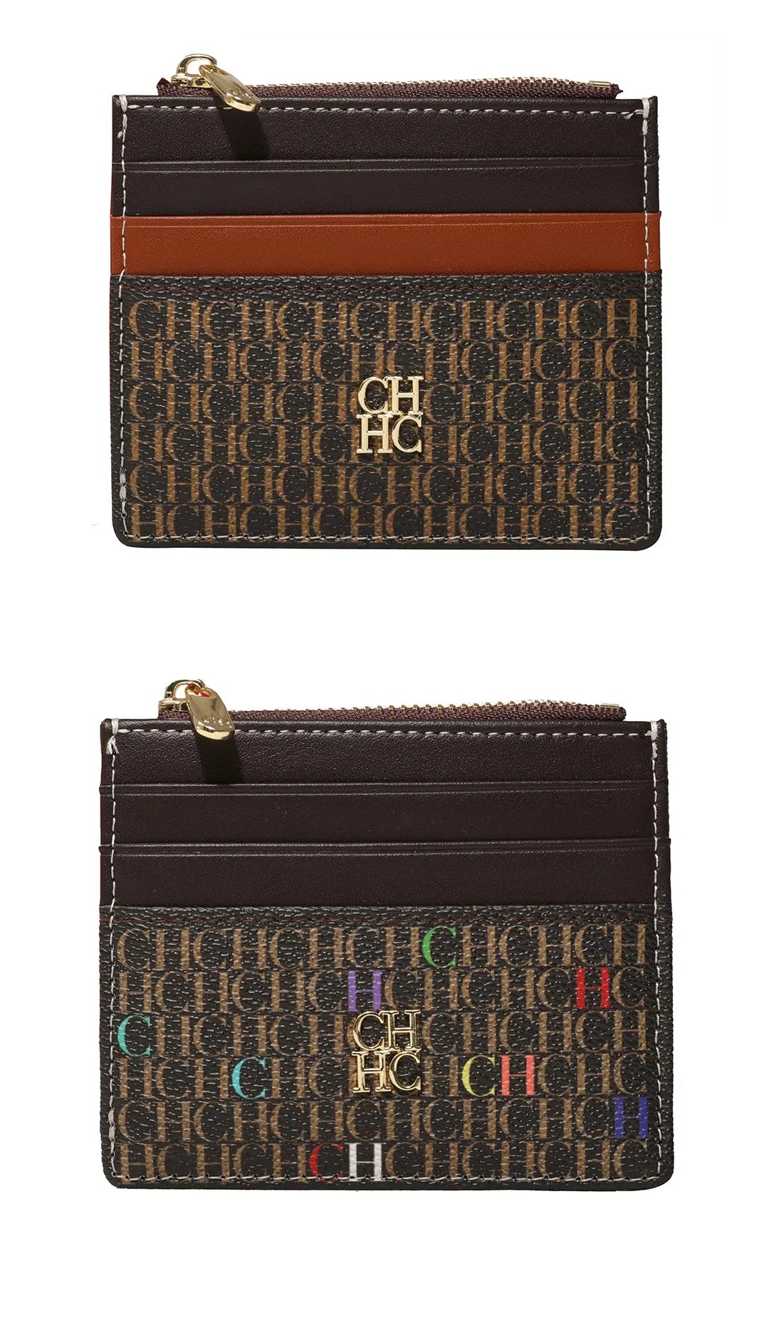 CH Women's Zipper Wallet with Letter Decoration