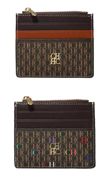 CH Women's Zipper Wallet with Letter Decoration