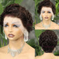 Chioma Curly Pixie Cut Wig Short Bob Human Hair Black