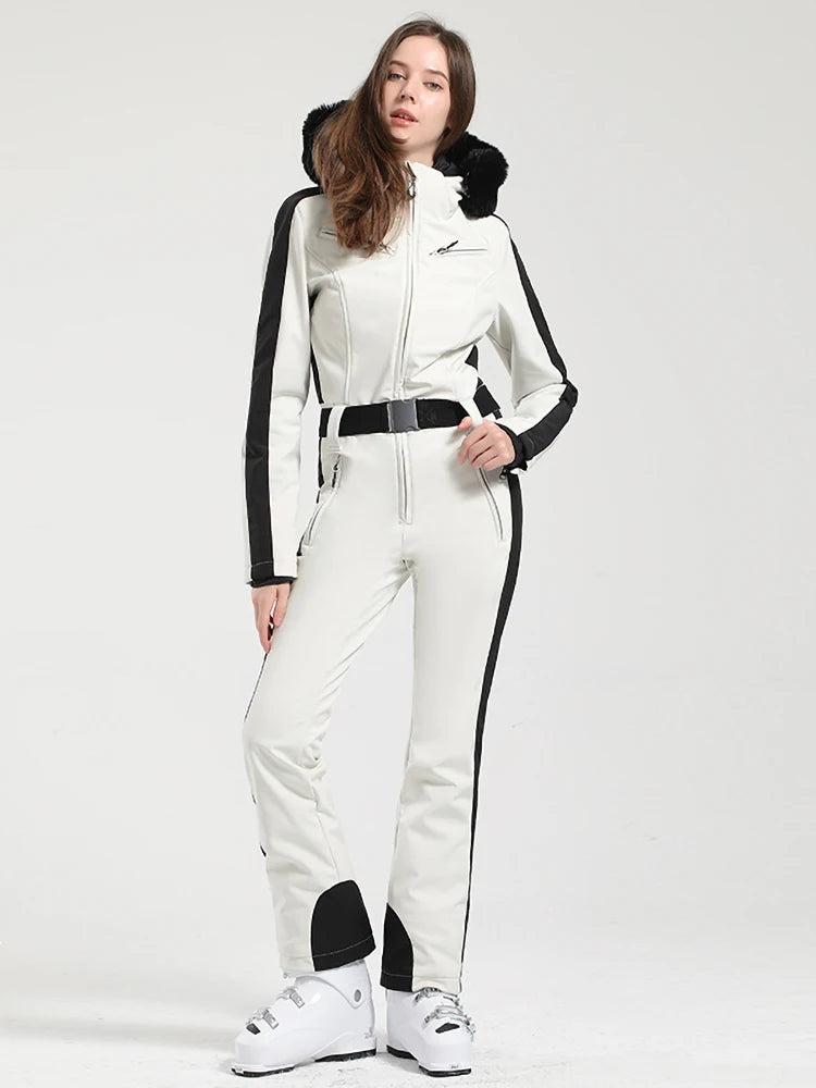 Gsou Women's Winter Snow Jumpsuit Waterproof Ski Suit