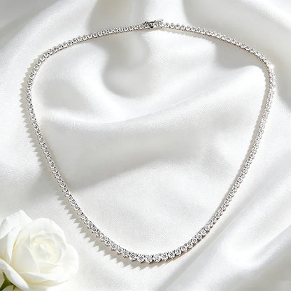 Moissanite Tennis Necklace in 925 Sterling Silver