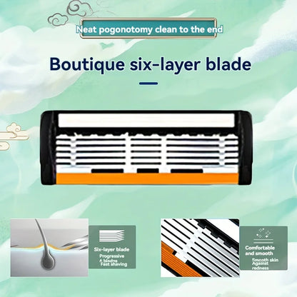 Men's 6-Layer Safety Razor Set