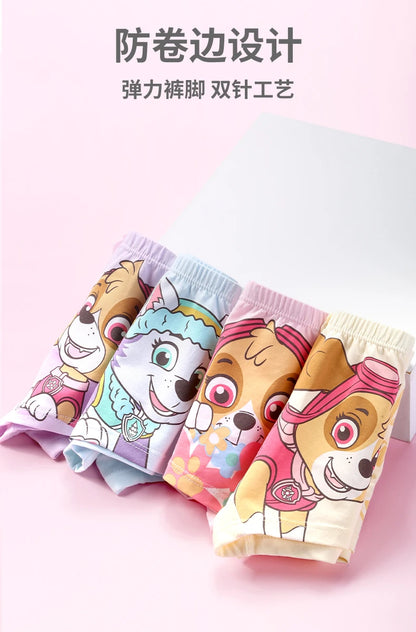 4PCS Paw Patrol Skye Cotton Girls Underwear