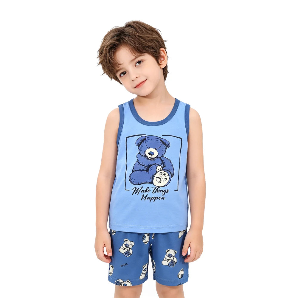 Cotton Summer Kids Clothing Set T-Shirt and Shorts
