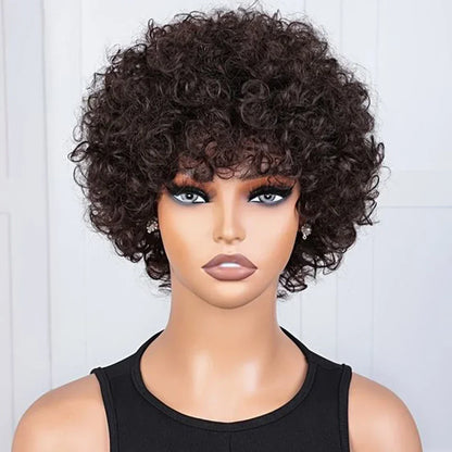 Brazilian Afro Puff Pixie Bob Wig 99J Natural Brown