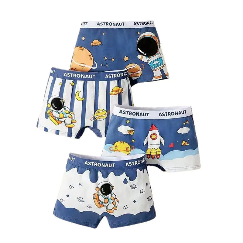 Cotton Cartoon Car Boxers for Boys