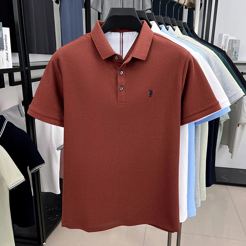 Cotton Short Sleeved Men's Polo Shirt Casual T-Shirt