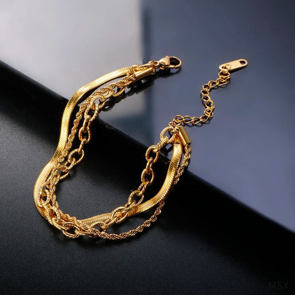 Gold Stainless Steel Bohemian Personalized Anklet
