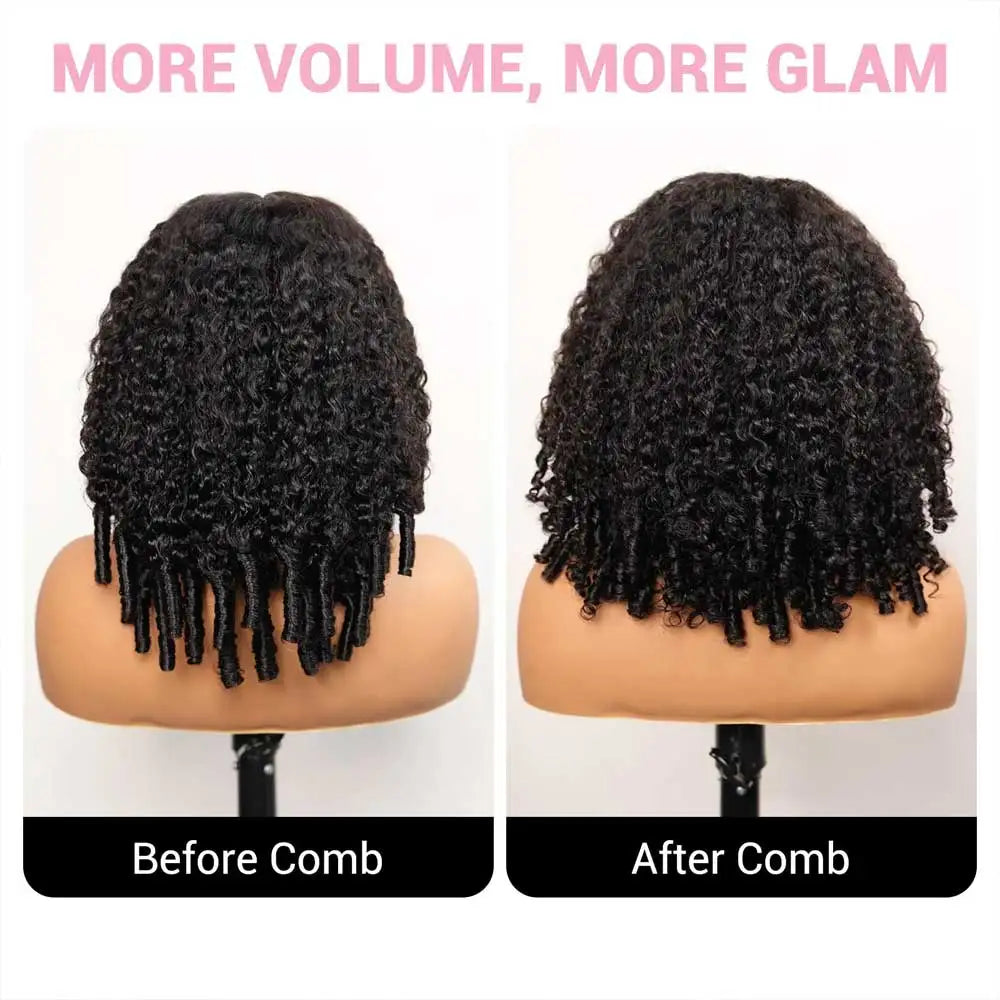 Burmese Curly Human Hair Wig 28 Inch Transparent Lace