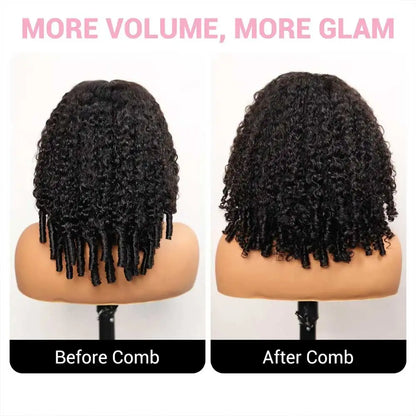 Burmese Curly Human Hair Wig 28 Inch Transparent Lace
