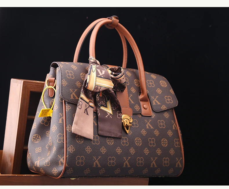 Women's Versatile PVC Handbag with Zipper Closure