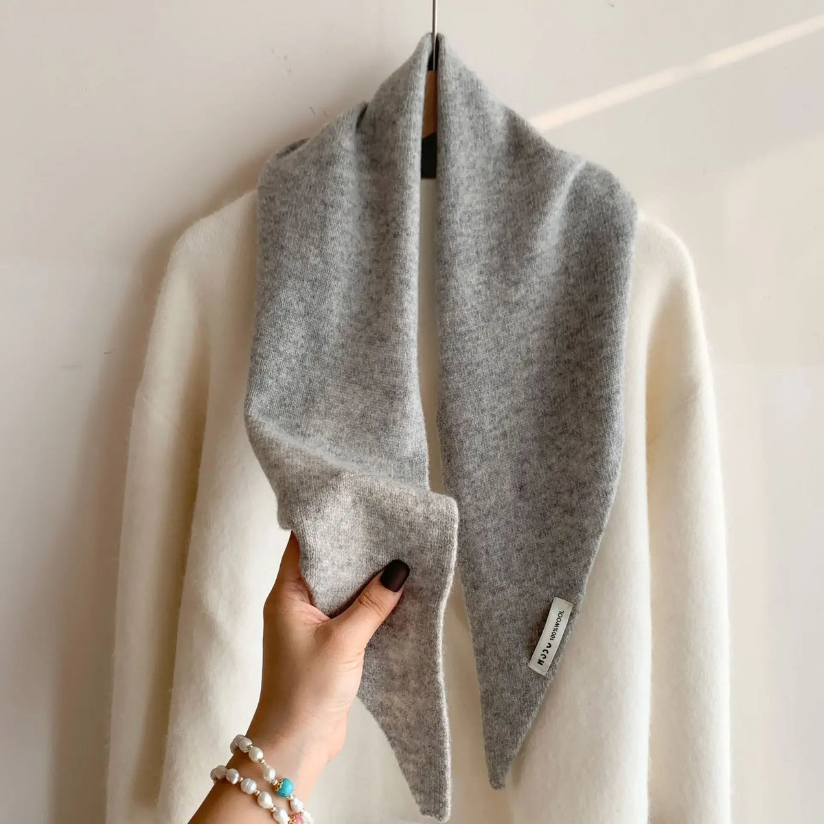 Wool Triangle Scarf for Women - Multi-functional Knitted Scarf