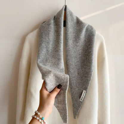 Wool Triangle Scarf for Women - Multi-functional Knitted Scarf