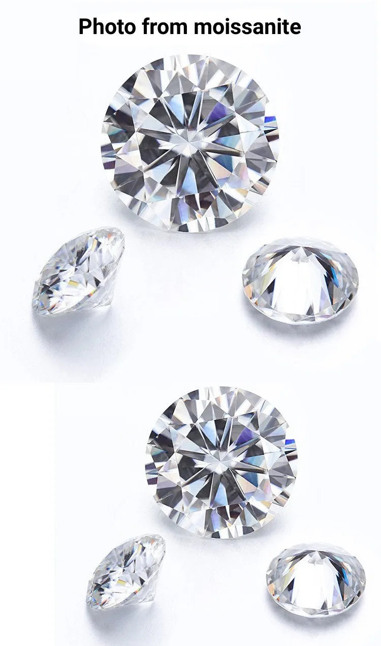Moissanite Pendant Necklace 925 Sterling Silver Women