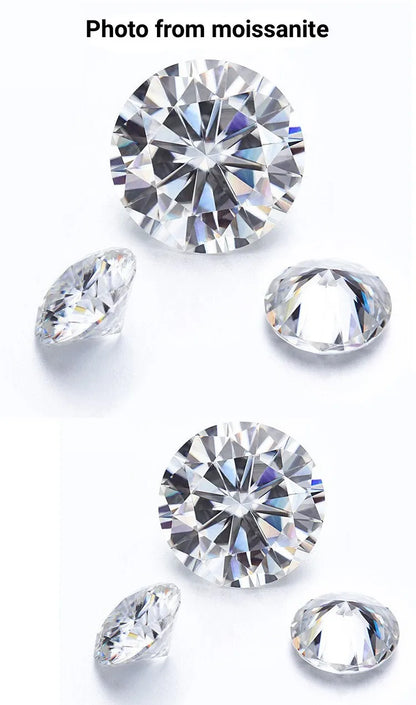 Moissanite Pendant Necklace 925 Sterling Silver Women