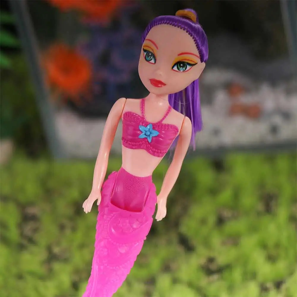 Mermaid Doll 16cm Educational Girls Toy Pink Purple Orange