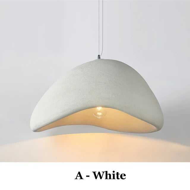 Nordic Wabi Sabi Pendant Lamp Brushed Nickel LED Chandelier