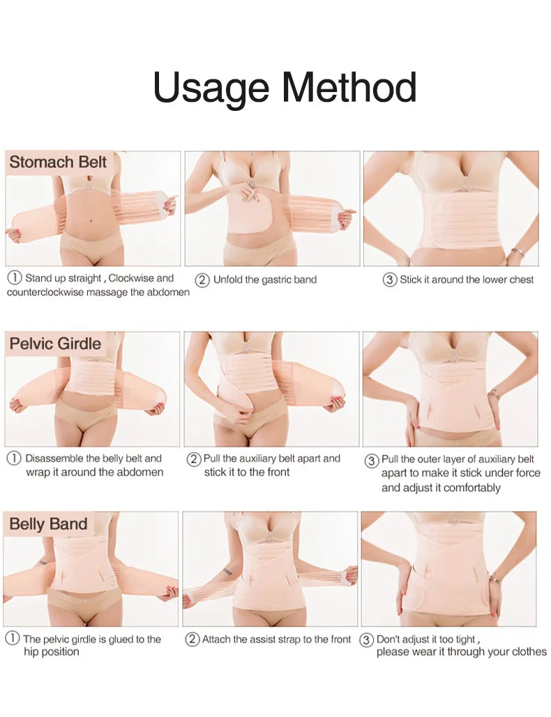 3in1 Postpartum Belly Band for Women