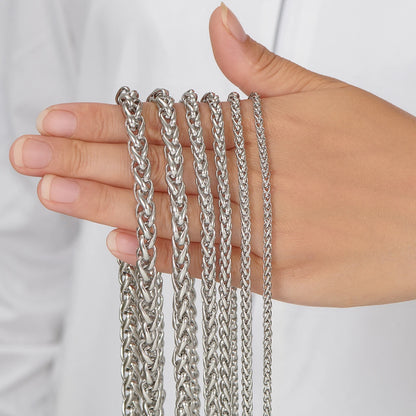 Stainless Steel Classic Curb Necklace 14 to 40 Inches