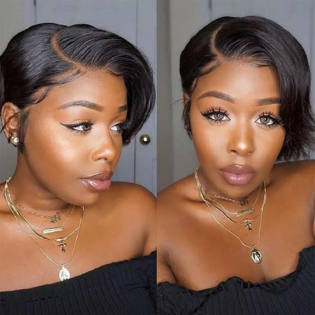 Short Pixie Cut Lace Front Wig for Black Women
