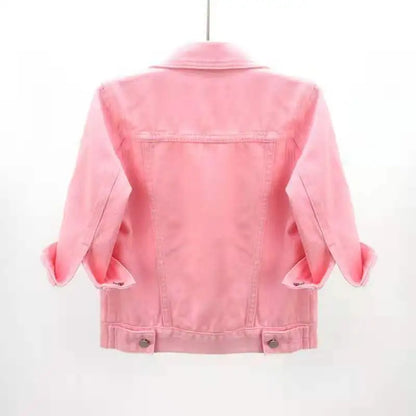 Women Cotton Denim Jacket Casual Spring Autumn Coat