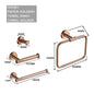 Brushed Rose Gold Metal Bath Hardware Set
