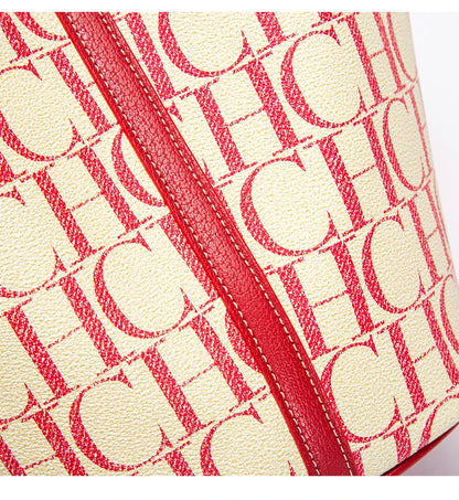 Large Capacity Women's Shoulder Bag with Letter Print