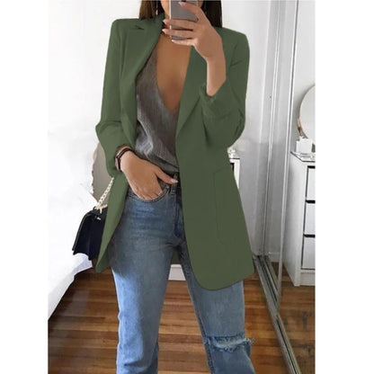 Slim Fit Polo Neck Cardigan Women's Coat