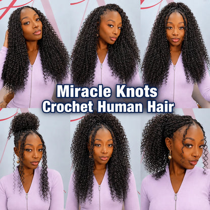 12A Curly Crochet Human Hair Extensions Deep Pixie Curls