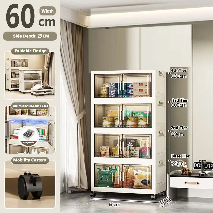 Large Capacity Plastic Folding Storage Cabinet