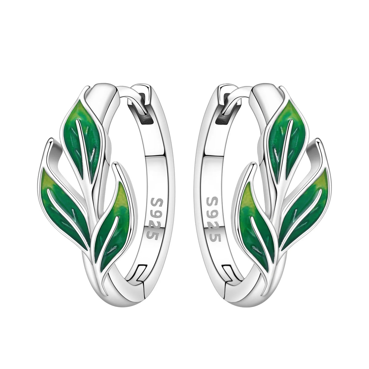 S925 Sterling Silver Iris Flower Hoop Earrings for Women