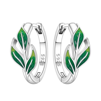 S925 Sterling Silver Iris Flower Hoop Earrings for Women