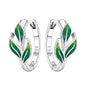 S925 Sterling Silver Iris Flower Hoop Earrings for Women