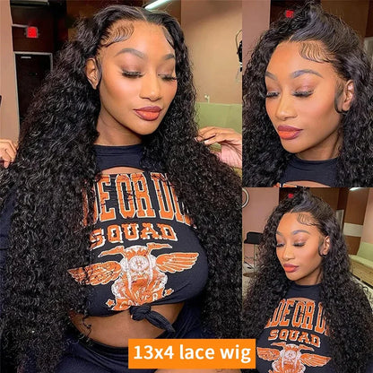 40 Inch Deep Wave Human Hair Lace Frontal Wig