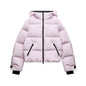 Faux Fur Hooded Women's Ski Jumpsuit with Zippers