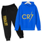 Ronaldo CR7 Print Hoodie and Pants Set for Children