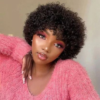 Brazilian Afro Puff Pixie Bob Wig 99J Natural Brown