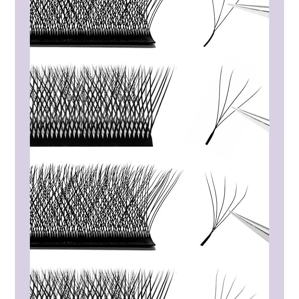 DIYDAY W Shape Eyelash Extensions Natural Soft Synthetic Hair