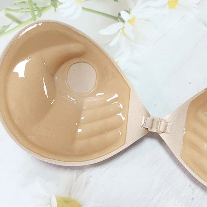 Silicone Push Up Bra for Women Strapless Natural Color