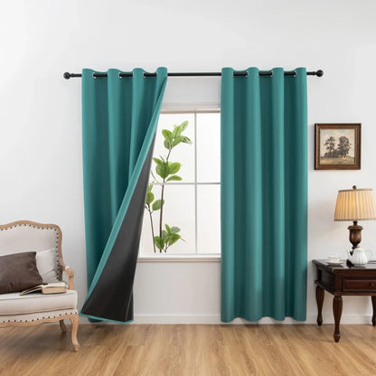 Modern Blackout Curtains - 100% Polyester, UV Protection