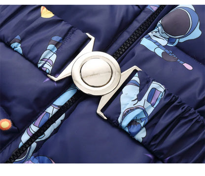 Children's Waterproof Hooded Down Snowsuit for Winter