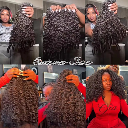 30 Inch 15A Burmese Curly Human Hair Bundles