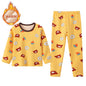 Children's Cartoon Printed Thick Warm Underwear Set