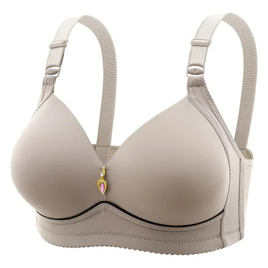 Breathable Cotton Polyester Ladies Bra Without Steel Ring