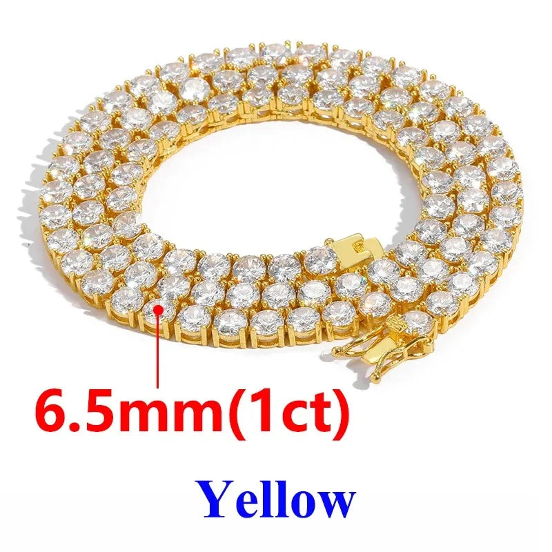 Moissanite Tennis Bracelet 2-6.5mm Rose Gold Silver