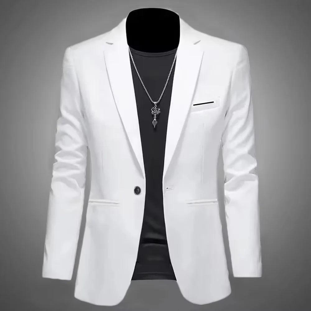 Men's Slim Fit Non-Ironing Casual Suit Jacket