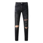 Men's Retro Wash Low Rise Elastic Skinny Denim Jeans